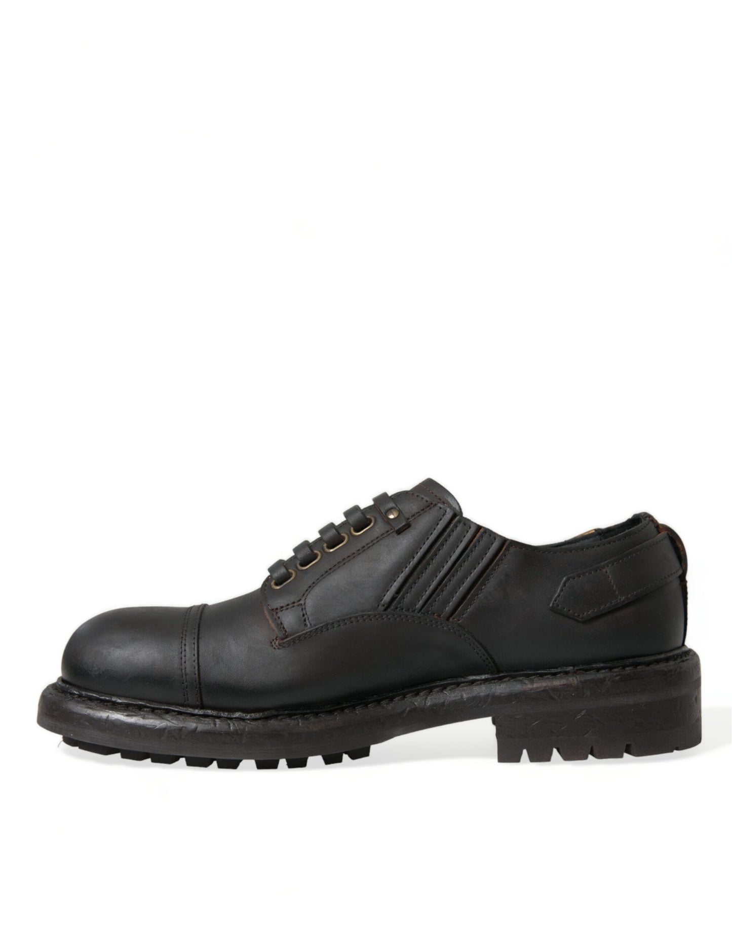 Chaussures habillées à lacets en cuir marron Dolce & Gabbana pour homme