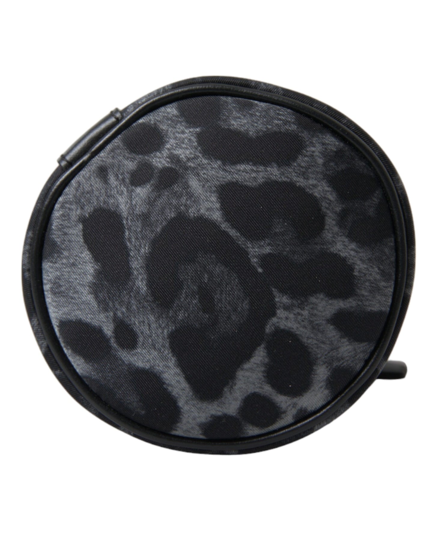Sac fourre-tout rond et fin à motif léopard noir Dolce & Gabbana