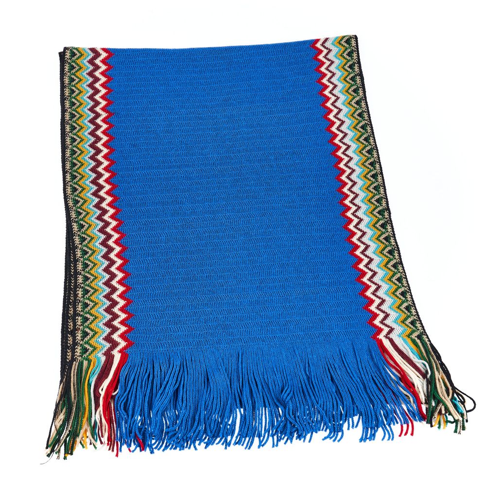 Missoni Blauer Wollschal für Herren