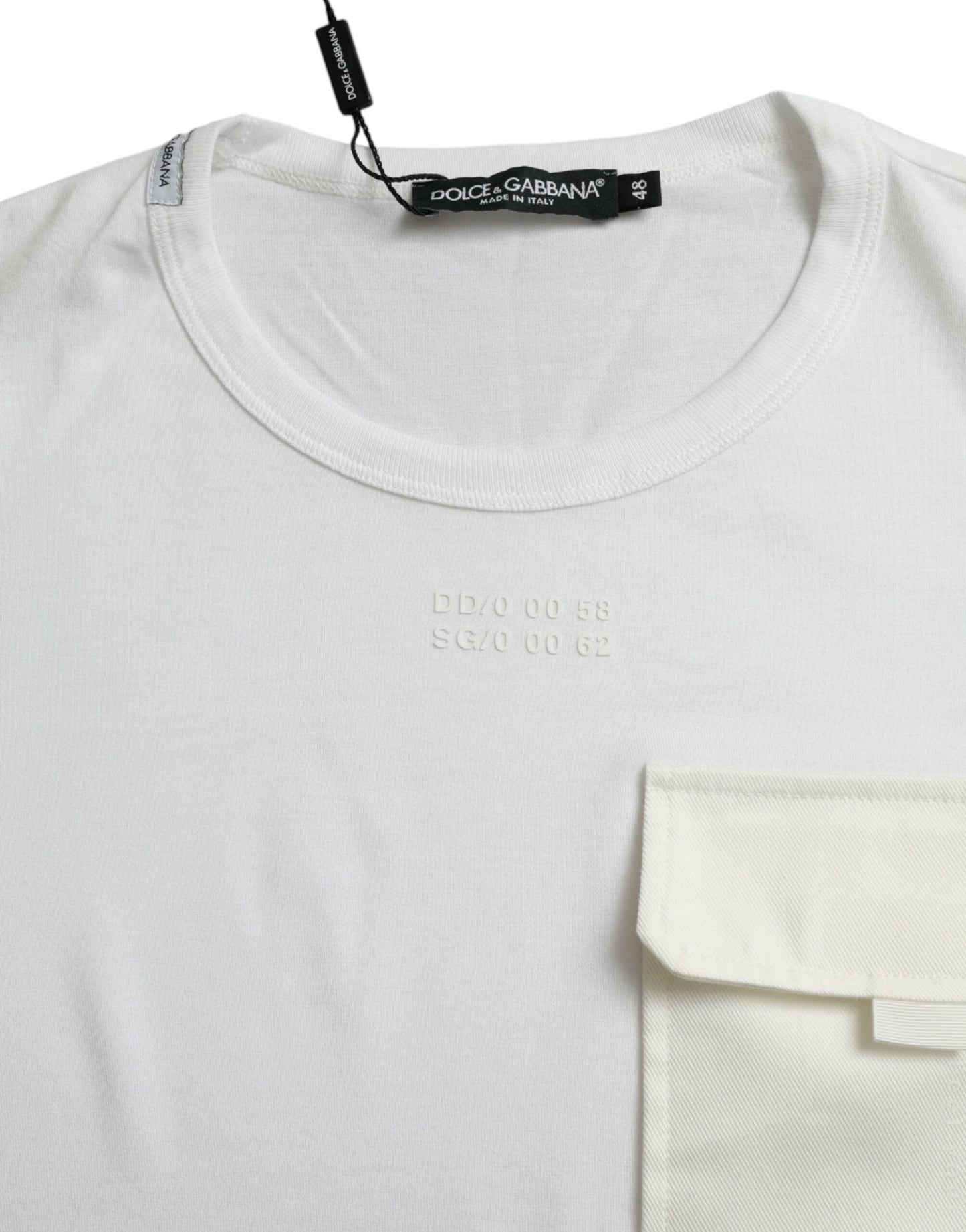 T-shirt à manches courtes en coton blanc Dolce & Gabbana