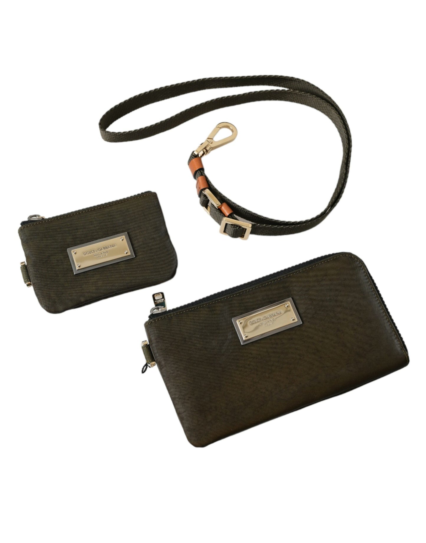 Ensemble de 2 sacs multifonctions Dolce & Gabbana en nylon vert foncé avec logo
