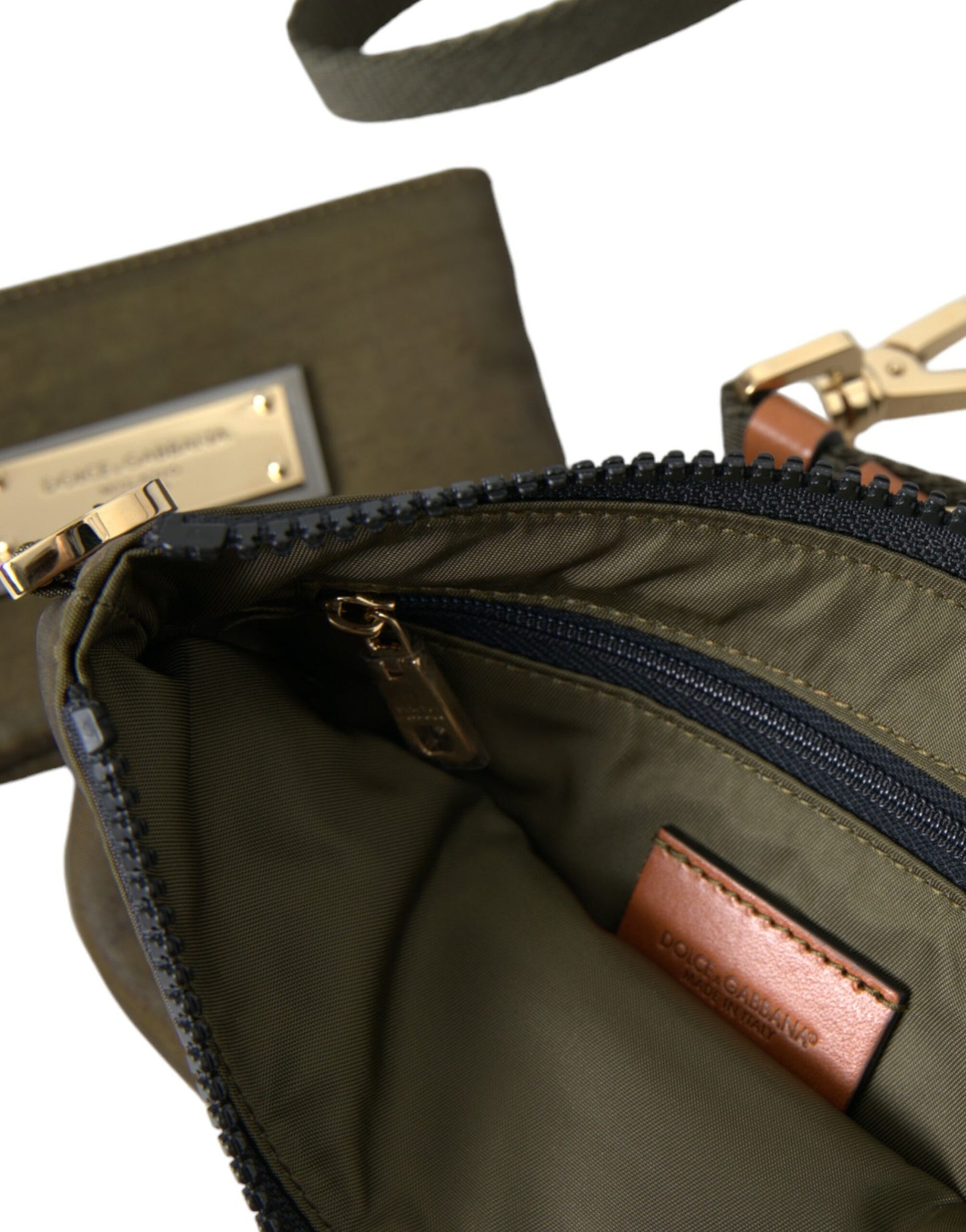 Ensemble de 2 sacs multifonctions Dolce & Gabbana en nylon vert foncé avec logo