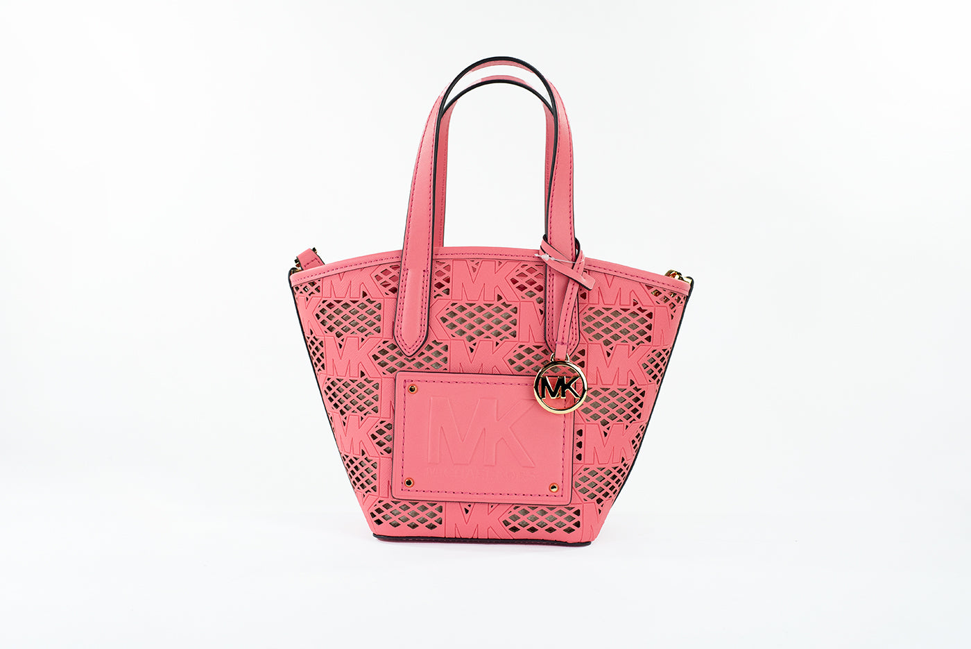 Sac bandoulière 2-en-1 zippé en cuir rose thé Michael Kors Kimber