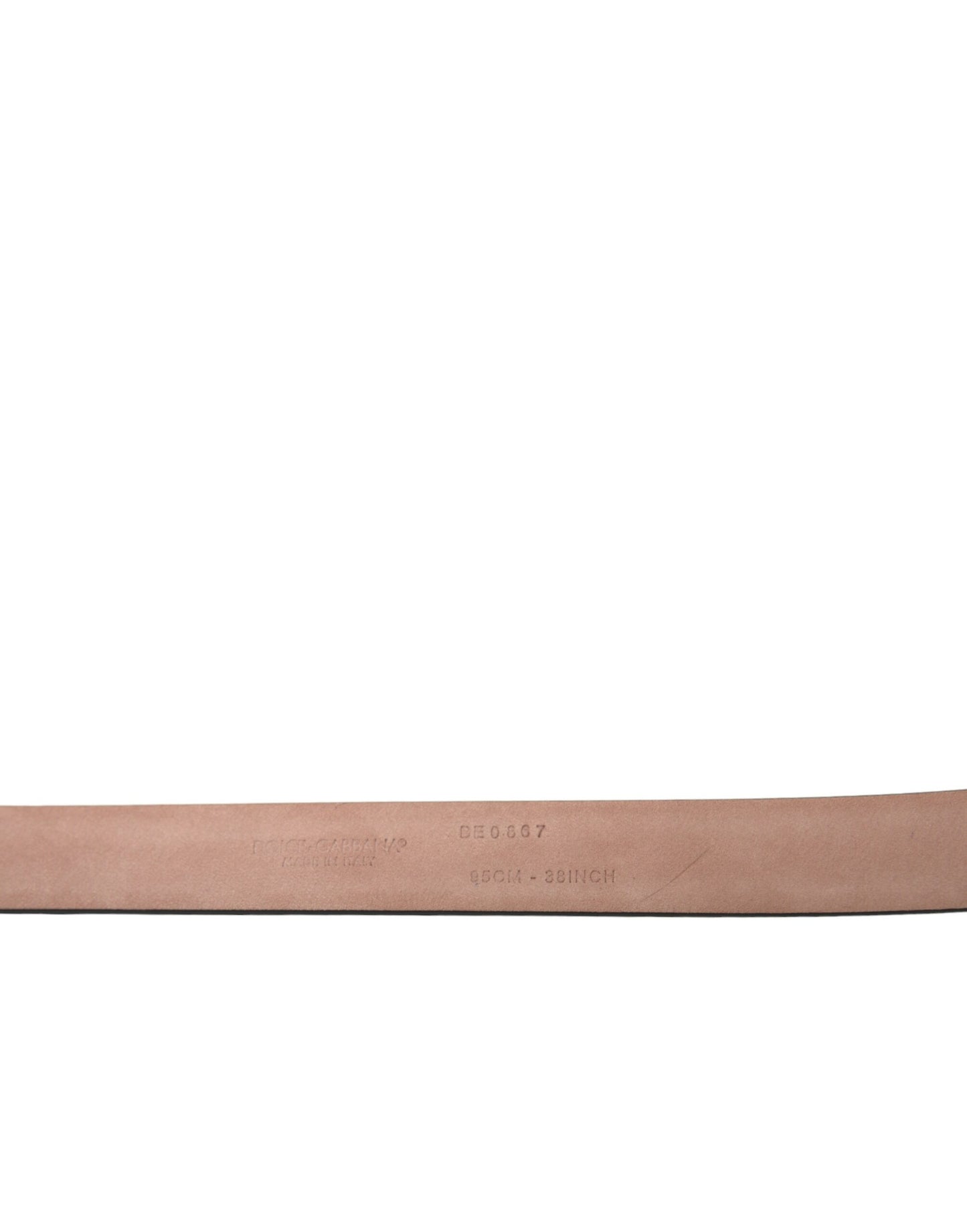 Ceinture Dolce & Gabbana en cuir marron avec boucle en métal argenté