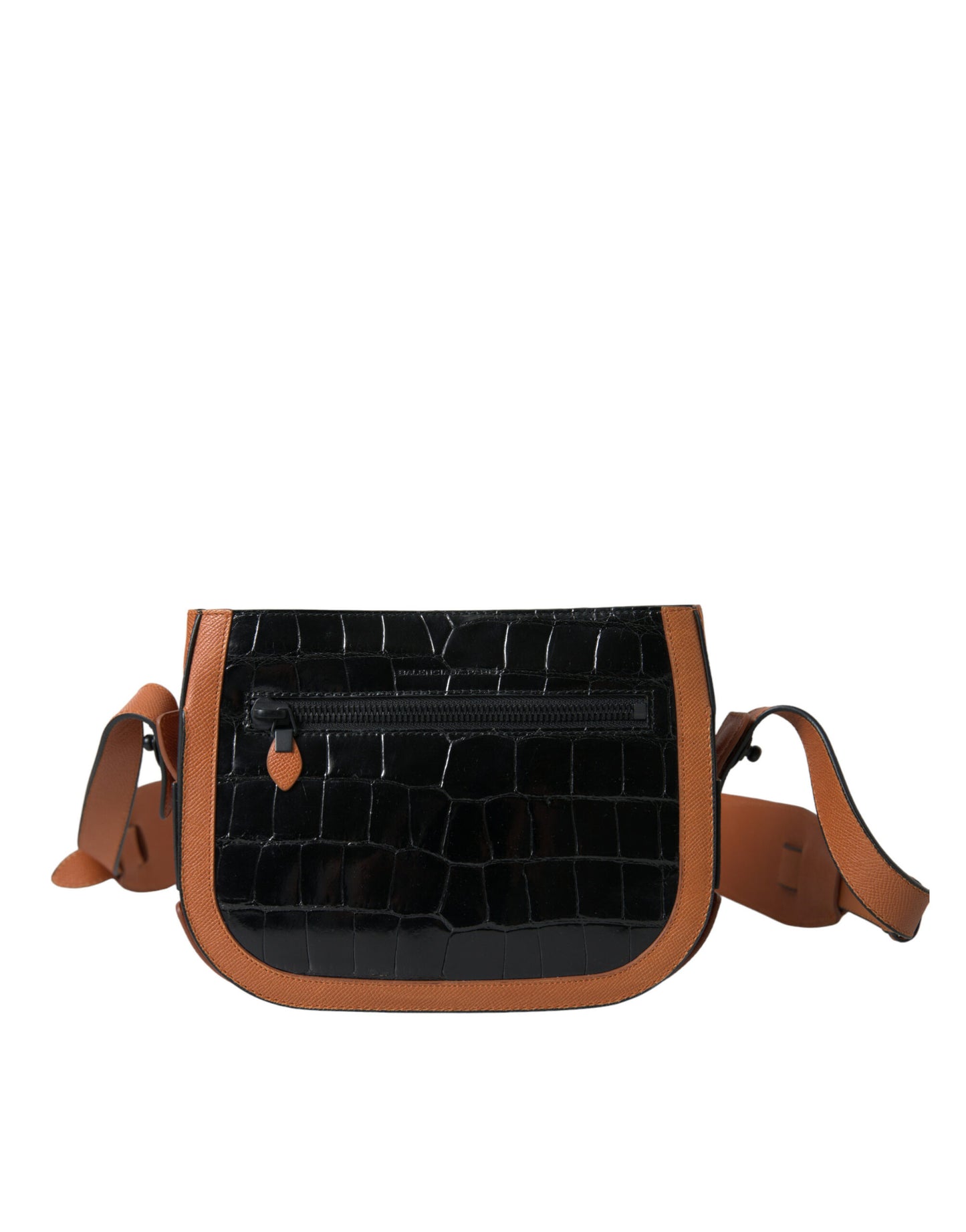 Balenciaga Schwarz Braun Exotische Haut Leder Schulter Kamera Handtasche Tasche