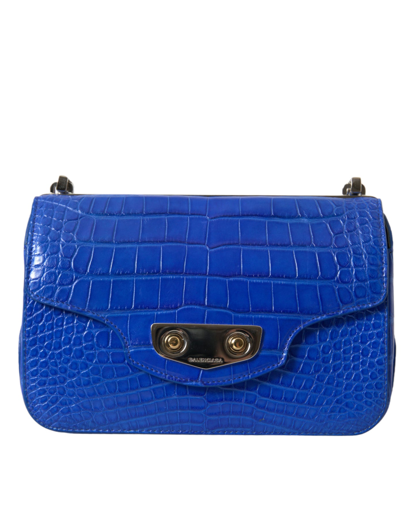 Sac à main à bandoulière Balenciaga Neo Classic en cuir exotique bleu