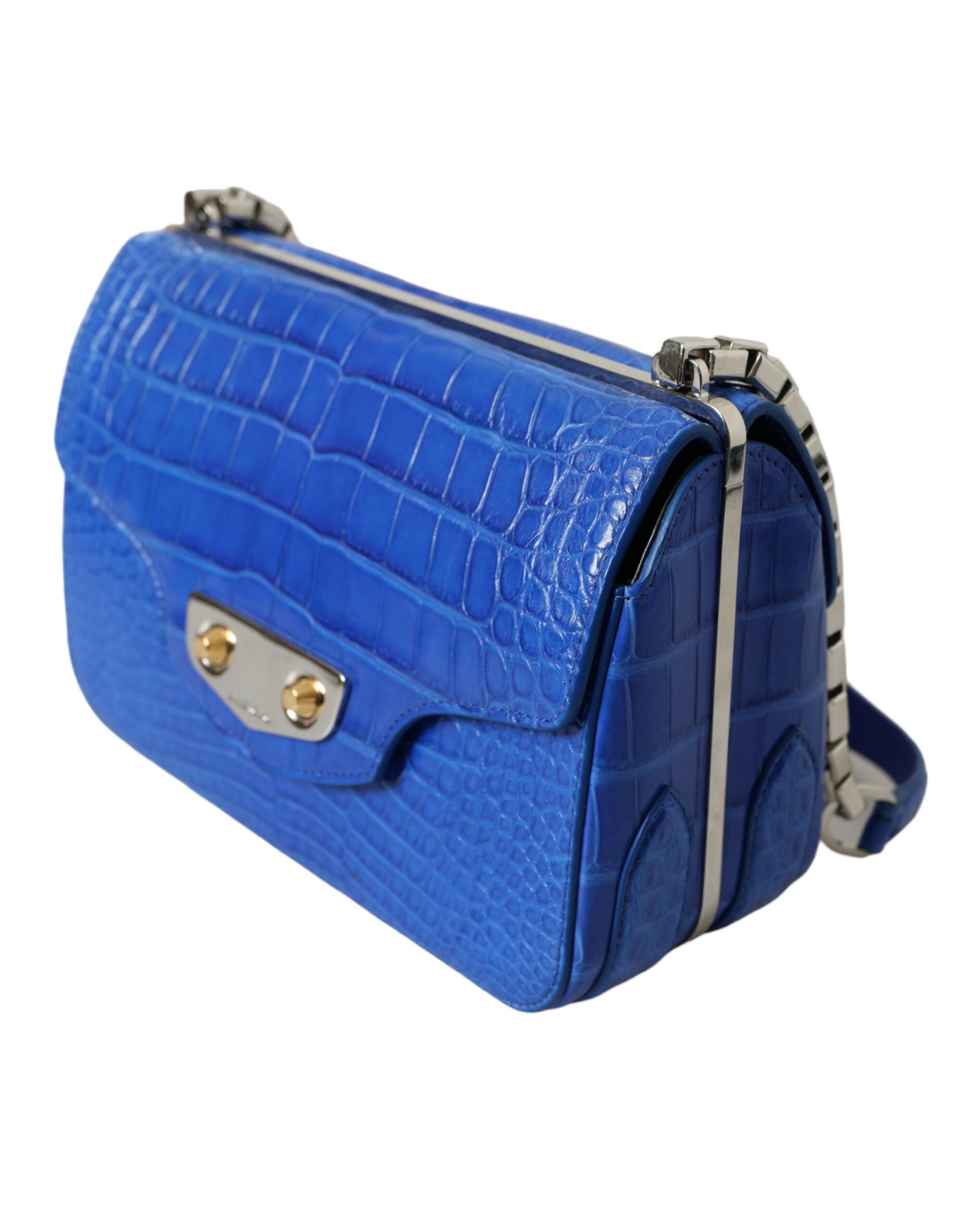 Sac à main à bandoulière Balenciaga Neo Classic en cuir exotique bleu
