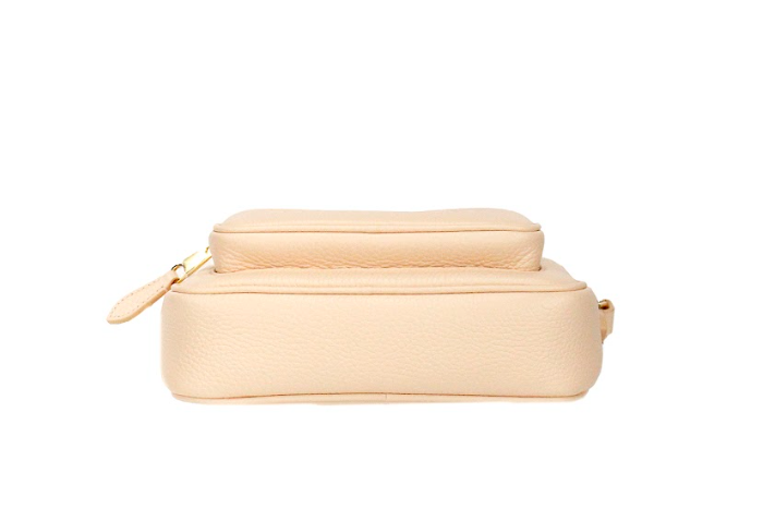 Petit sac bandoulière pour appareil photo en cuir grainé rose pêche Burberry