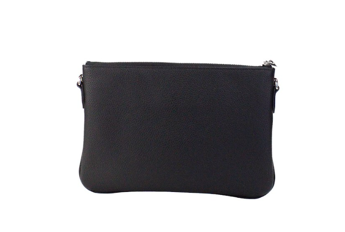Burberry Peyton Monogram Schwarze Ledertasche Umhängetasche