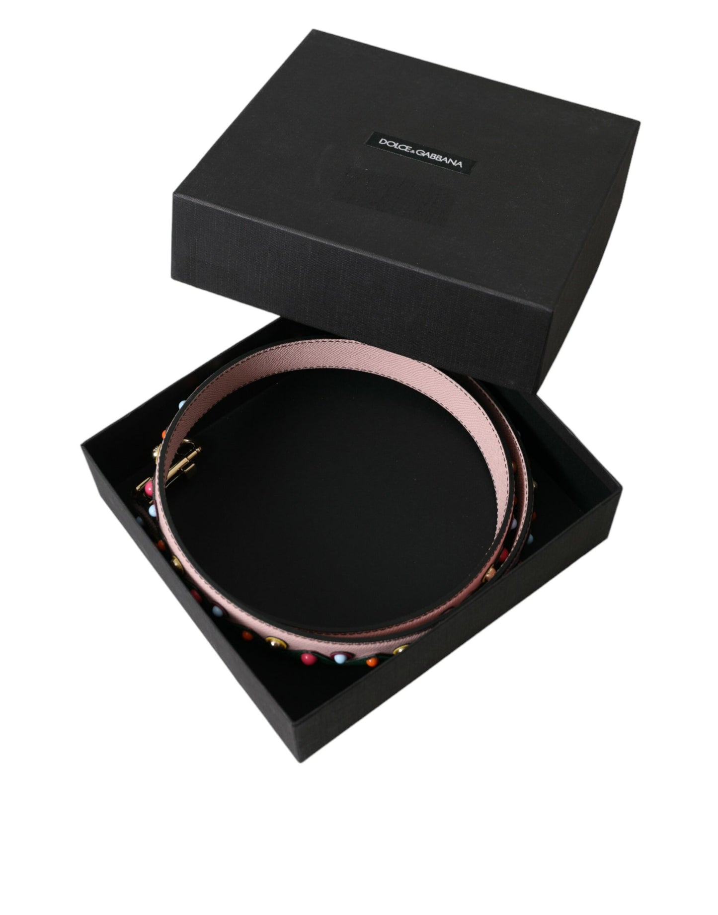 Bandoulière accessoire pour sac à main en cuir rose Dolce & Gabbana