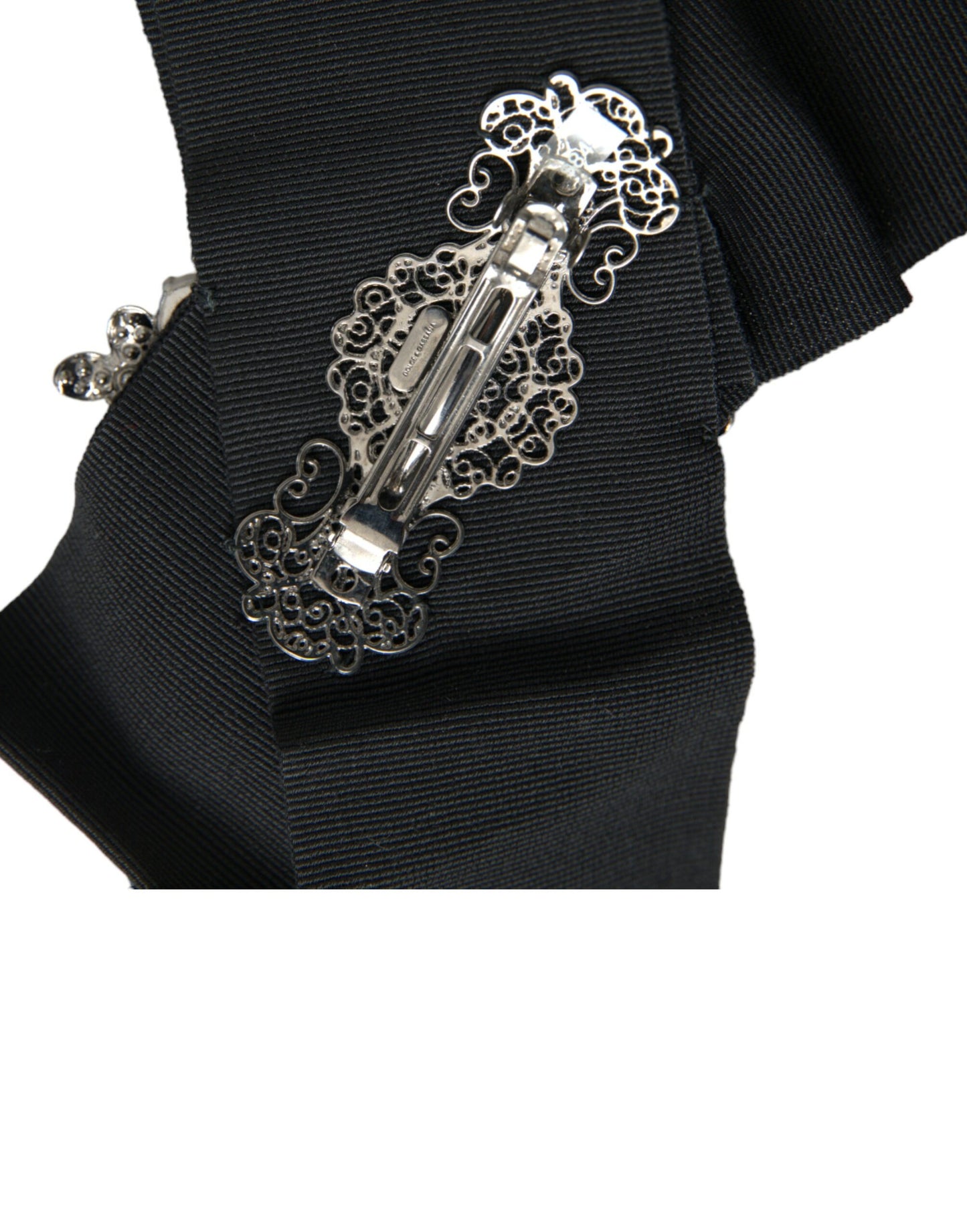 Pince à cheveux Dolce & Gabbana ornée de cristaux Swarovski noirs