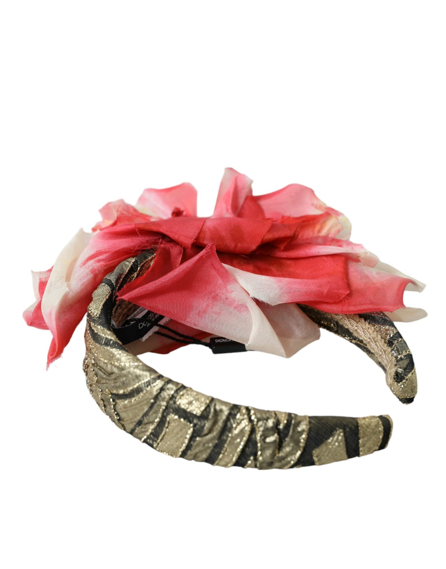 Bandeau diadème en soie à appliques florales multicolores Dolce & Gabbana pour femme