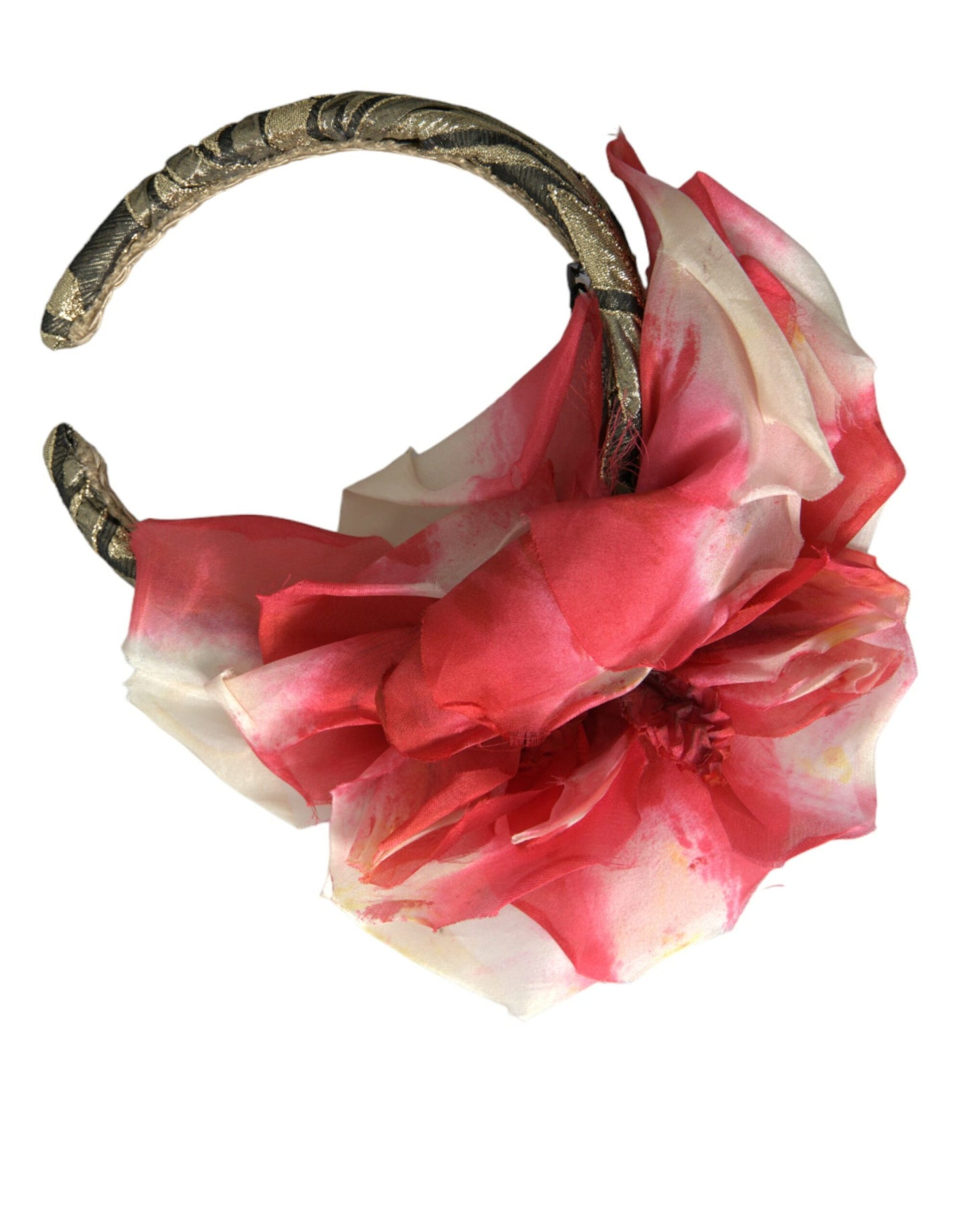 Bandeau diadème en soie à appliques florales multicolores Dolce & Gabbana pour femme