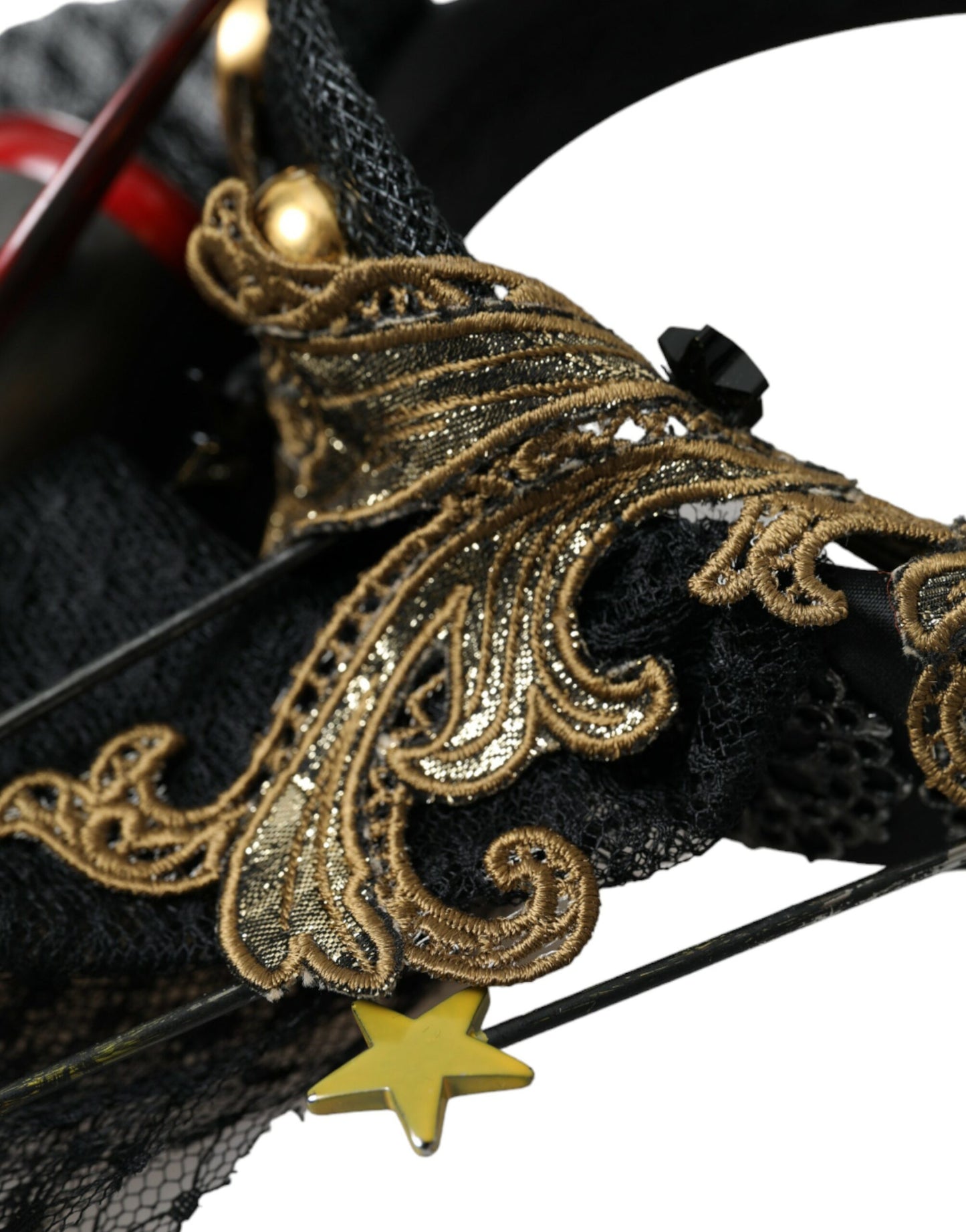 Serre-tête et diadème Dolce & Gabbana multicolore avec étoiles en cristal et fusée missile
