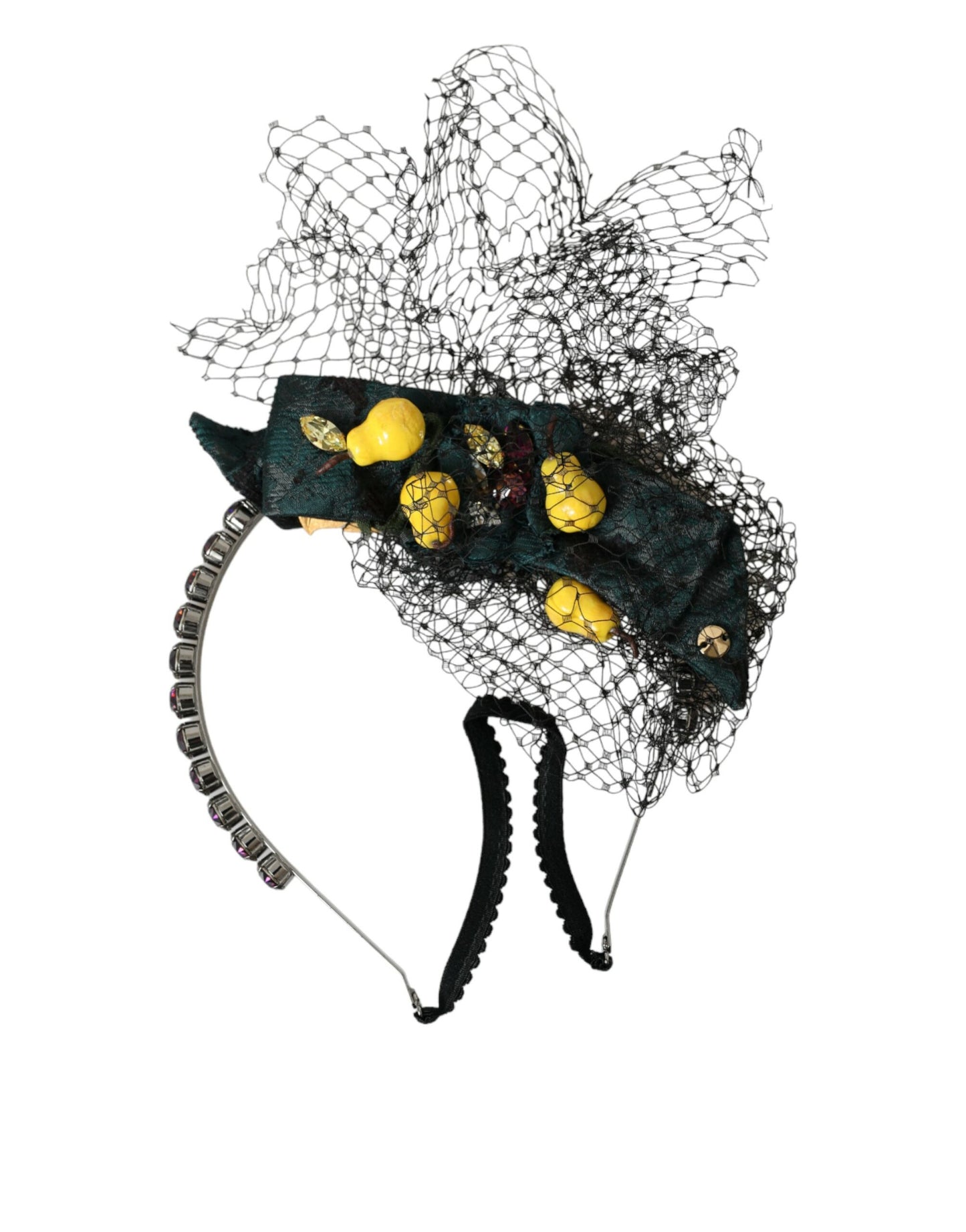 Serre-tête diadème en filet de cristal violet de Sicile Black Lemons de Dolce & Gabbana