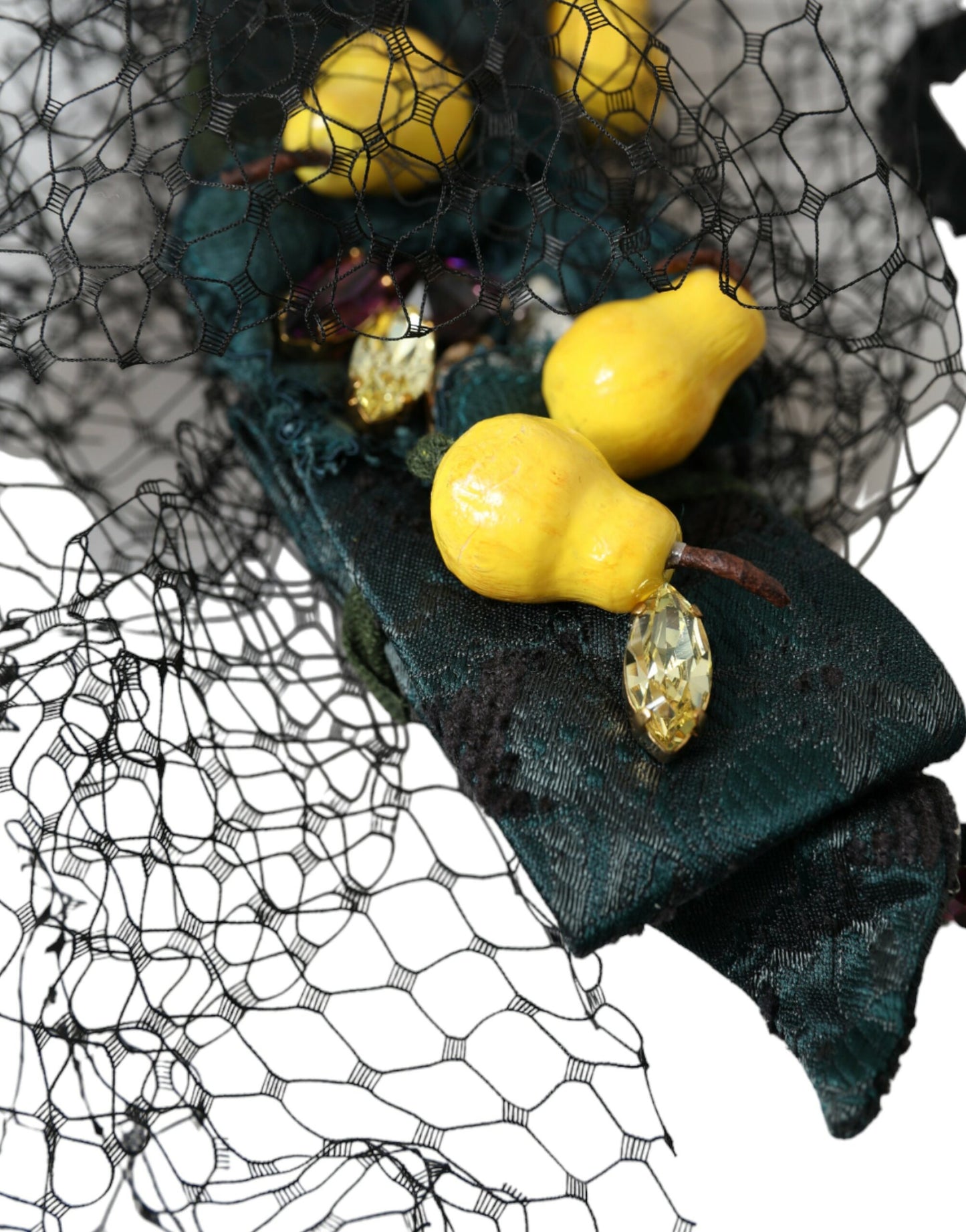 Serre-tête diadème en filet de cristal violet de Sicile Black Lemons de Dolce & Gabbana