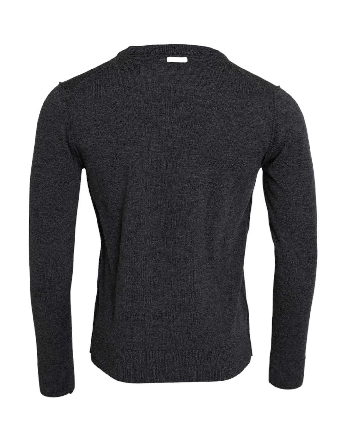 Pull ras du cou en laine gris foncé Dolce & Gabbana