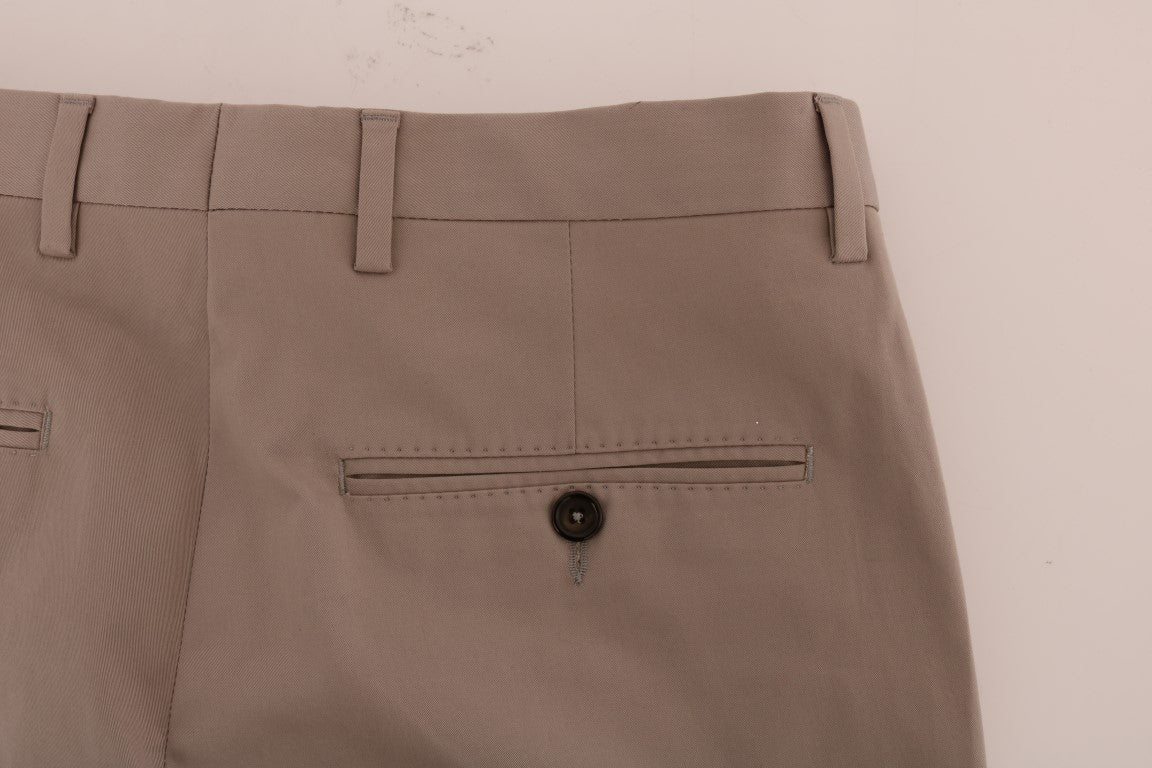Pantalon chino en coton stretch beige Dolce & Gabbana