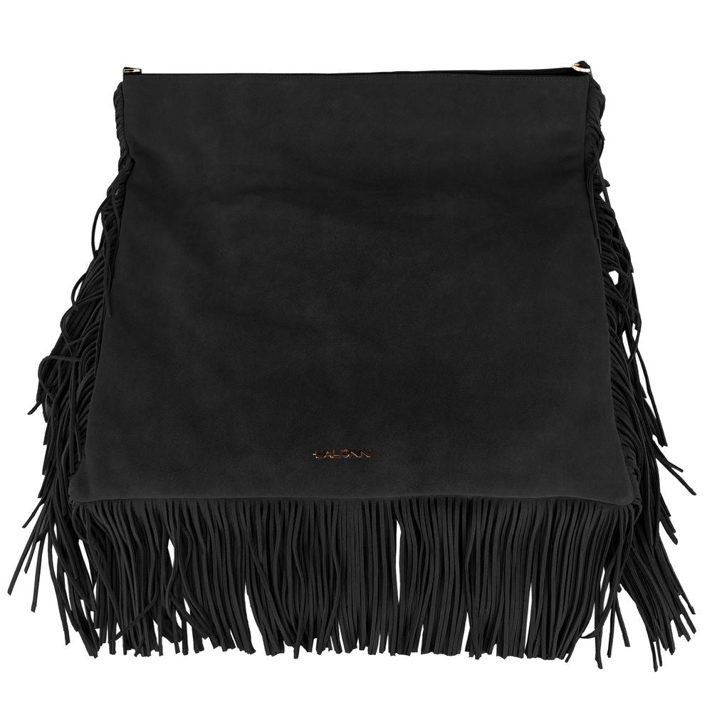 Sac bandoulière Baldinini Trend en cuir de veau noir pour femme