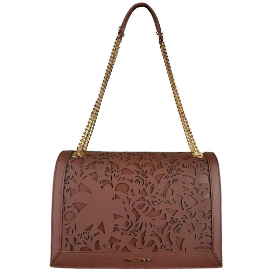 Sac bandoulière Baldinini Trend en cuir de veau marron pour femme