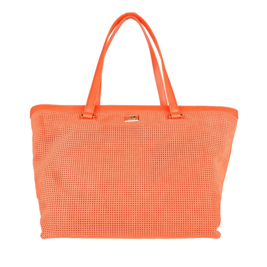 Sac à main pour femme en cuir de veau orange