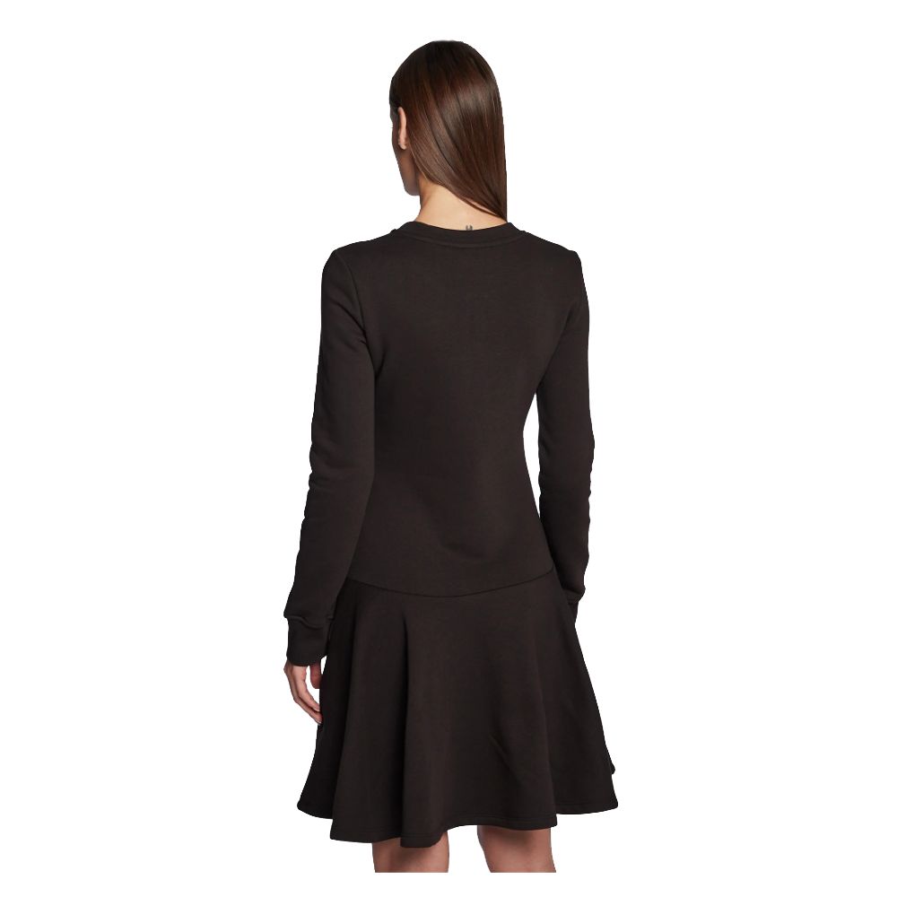 Robe chic en coton mélangé avec logo en relief Love Moschino