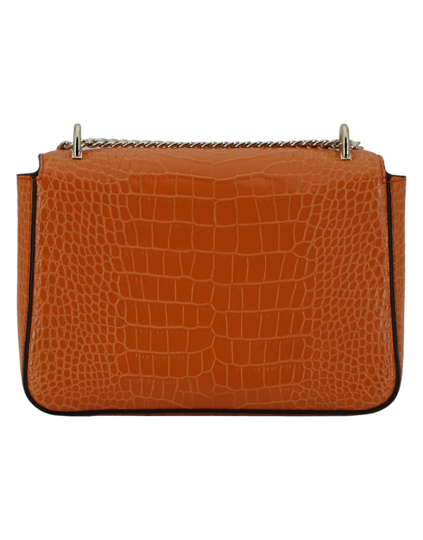 Jimmy Choo Amber Orange Leder-Umhängetasche