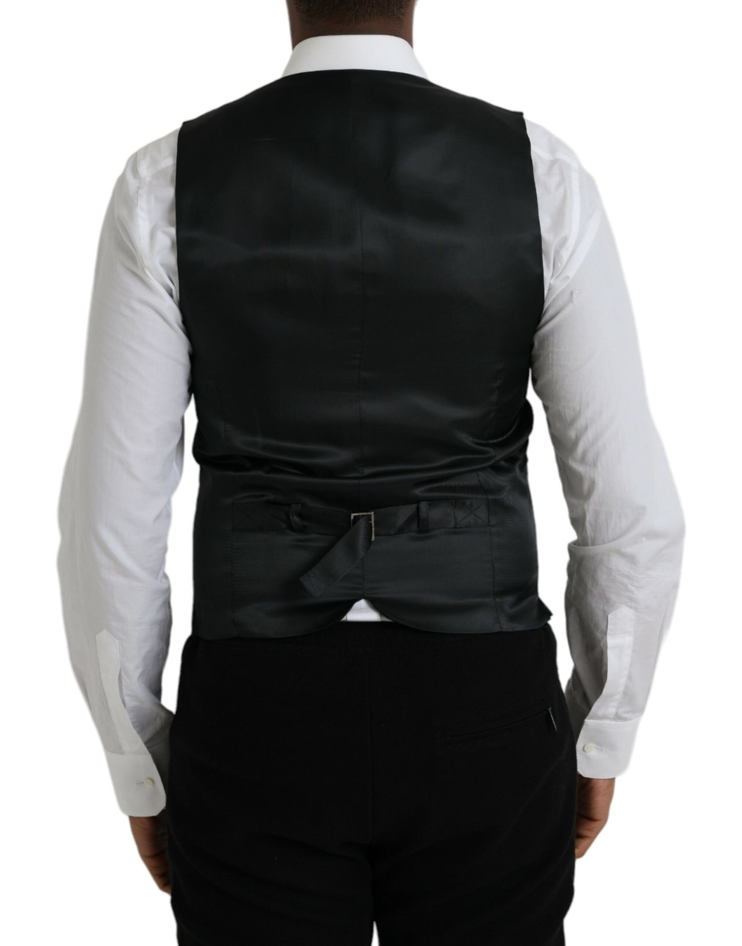 Gilet de soirée en laine grise Dolce & Gabbana