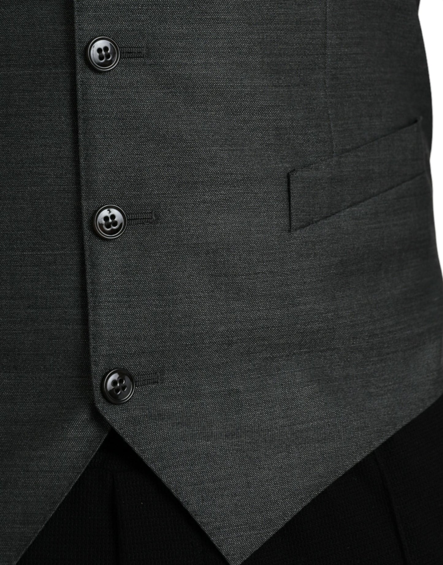 Gilet de soirée en laine grise Dolce & Gabbana