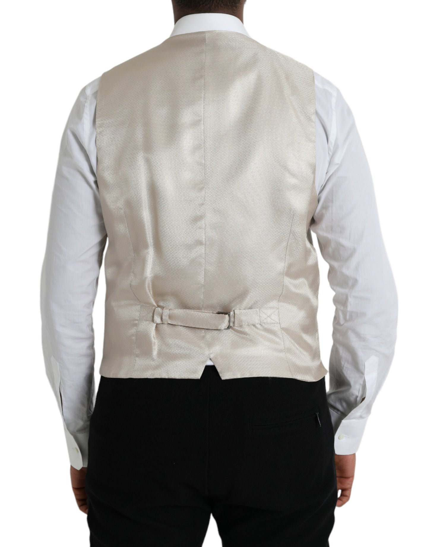 Dolce & Gabbana - Robe gilet en coton blanc cassé - Gilet habillé