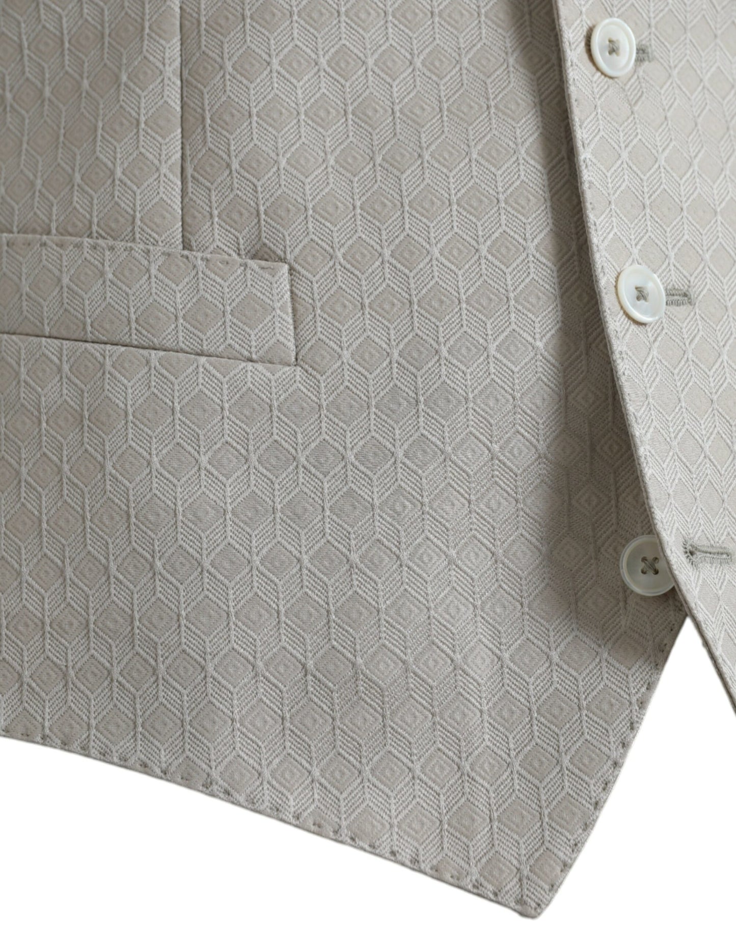 Dolce & Gabbana - Robe gilet en coton blanc cassé - Gilet habillé
