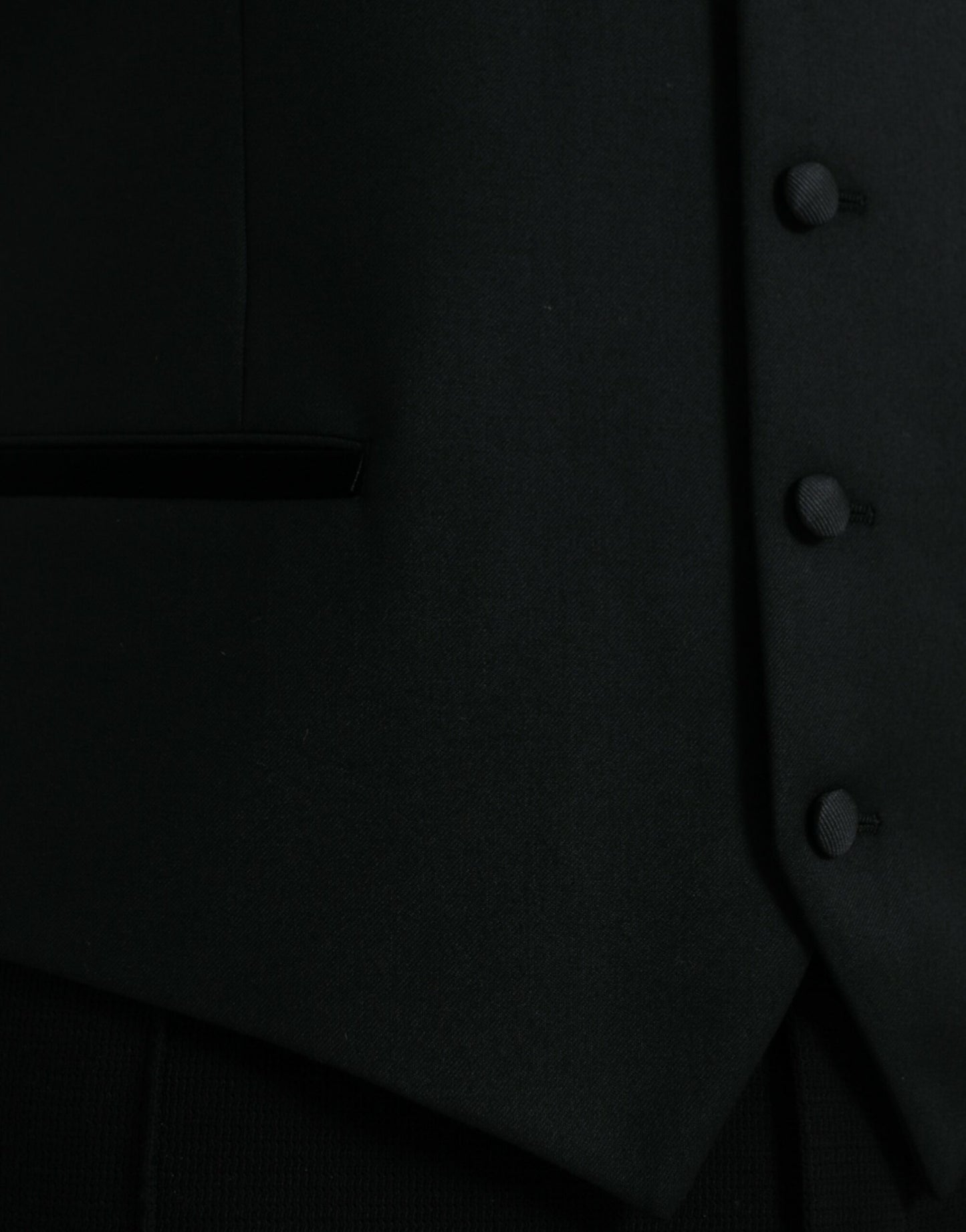 Robe gilet en soie noire Dolce & Gabbana