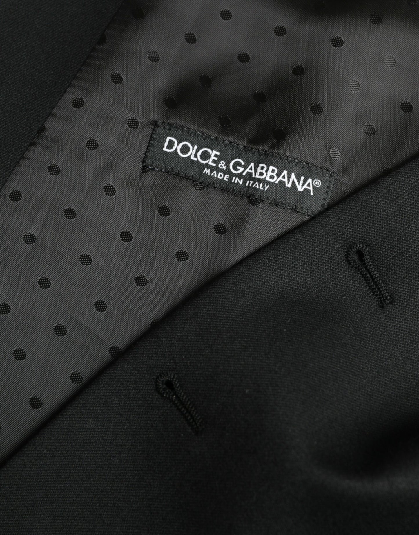 Robe gilet en soie noire Dolce & Gabbana