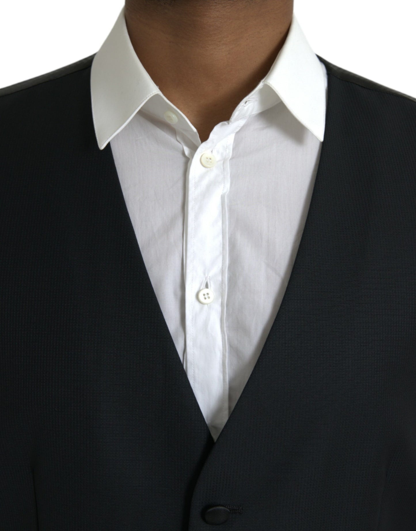 Robe gilet en laine noire Dolce & Gabbana