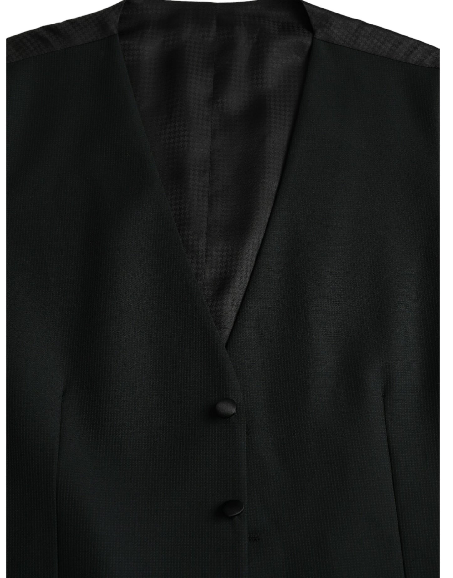 Robe gilet en laine noire Dolce & Gabbana