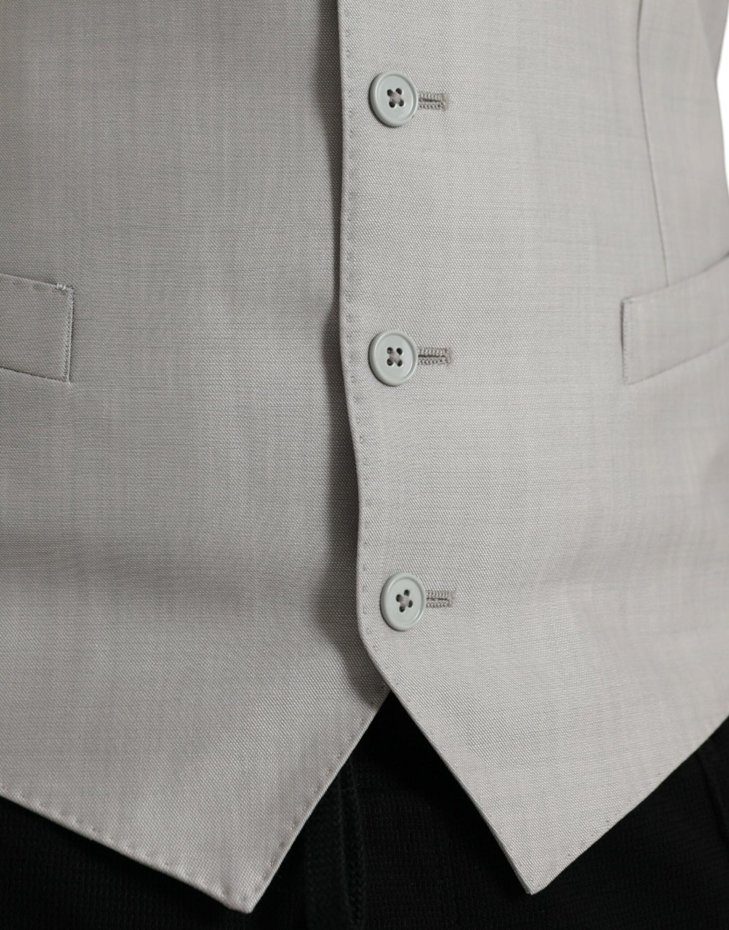 Gilet de soirée en laine gris clair Dolce & Gabbana