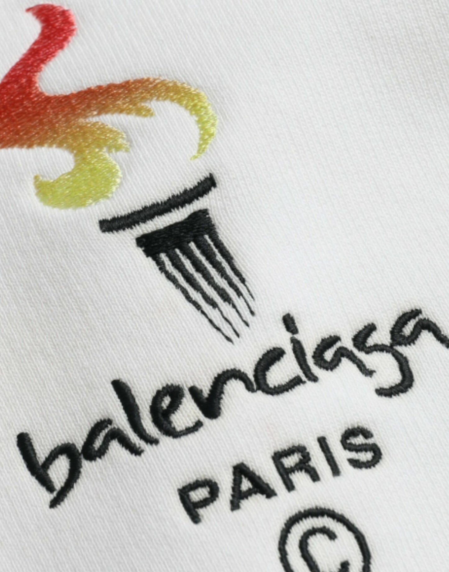 Balenciaga – Weißer Kapuzenpullover aus Baumwolle mit Logo