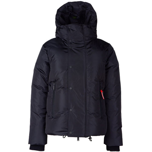 Veste d'hiver en nylon noir pour homme