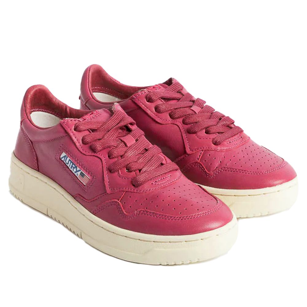 Baskets Autry en cuir de chèvre fuchsia pour femme