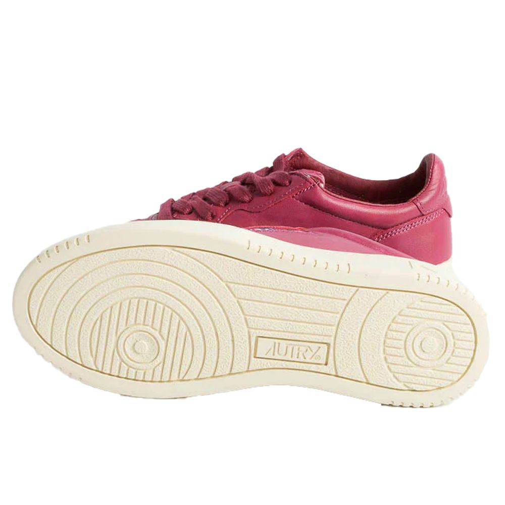 Baskets Autry en cuir de chèvre fuchsia pour femme