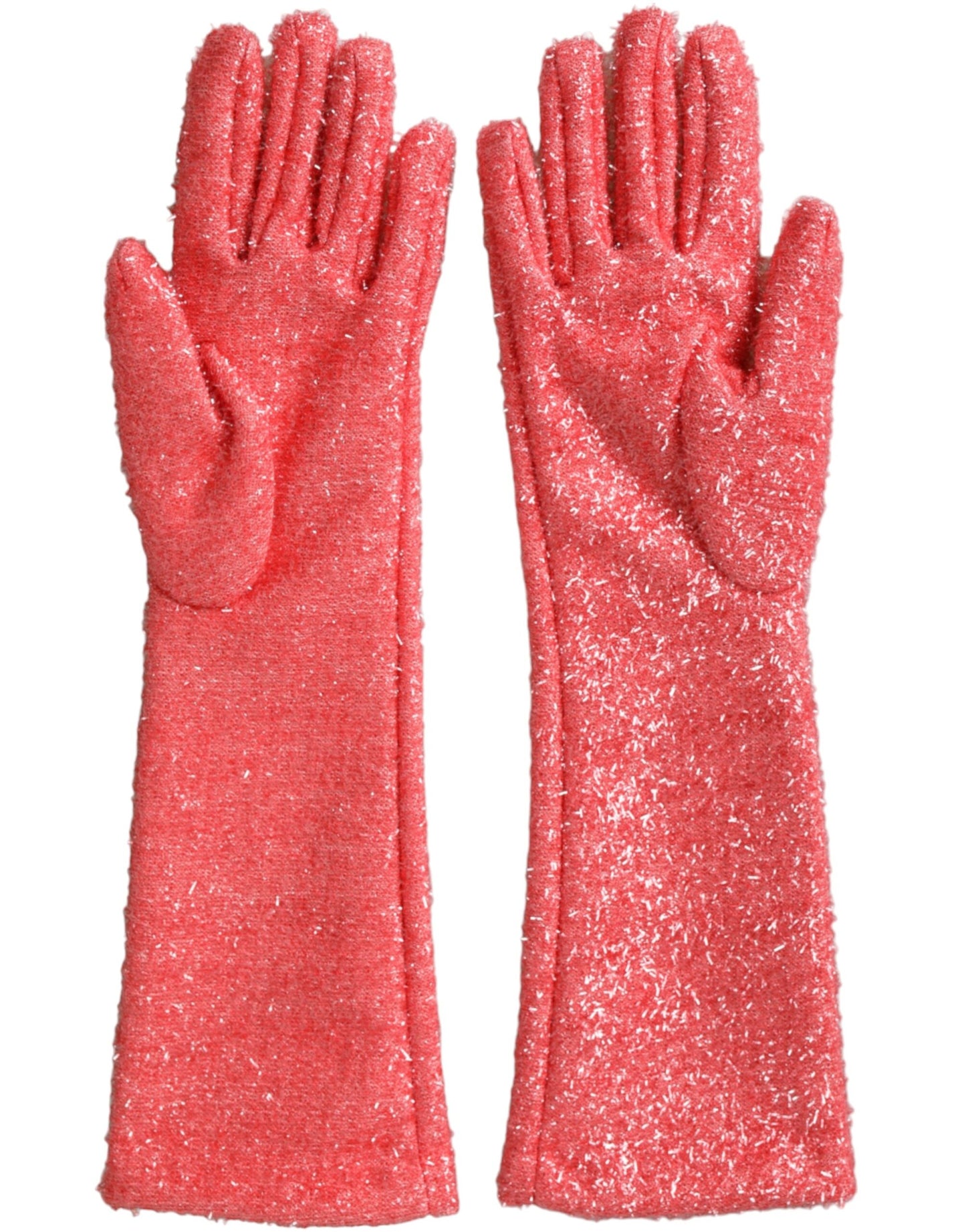 Gants mi-longs Dolce & Gabbana en lurex rose Fantasia