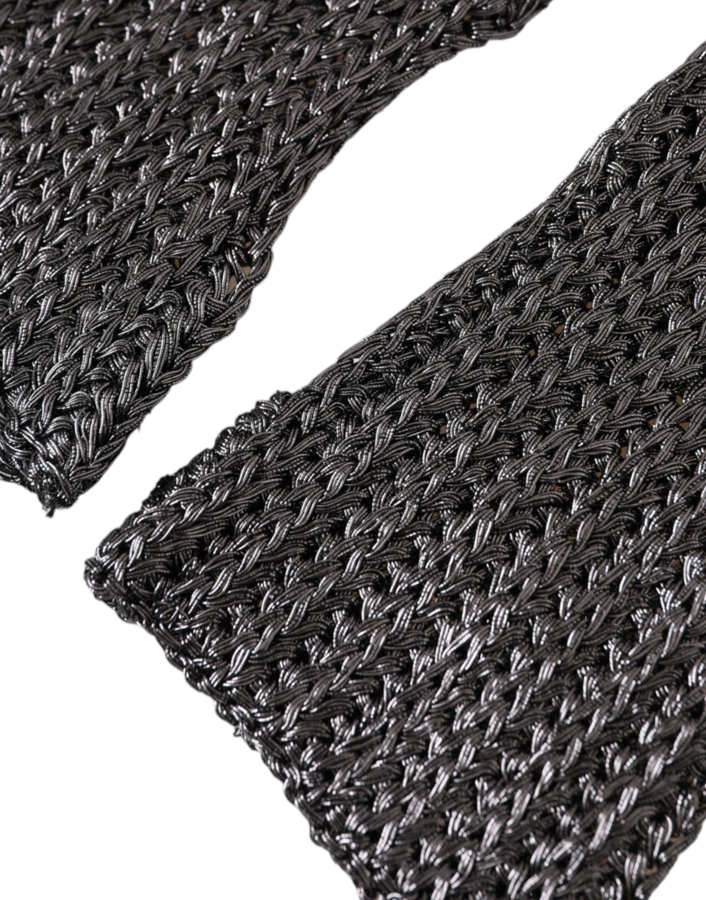 Gants sans doigts en tricot de viscose gris Dolce & Gabbana