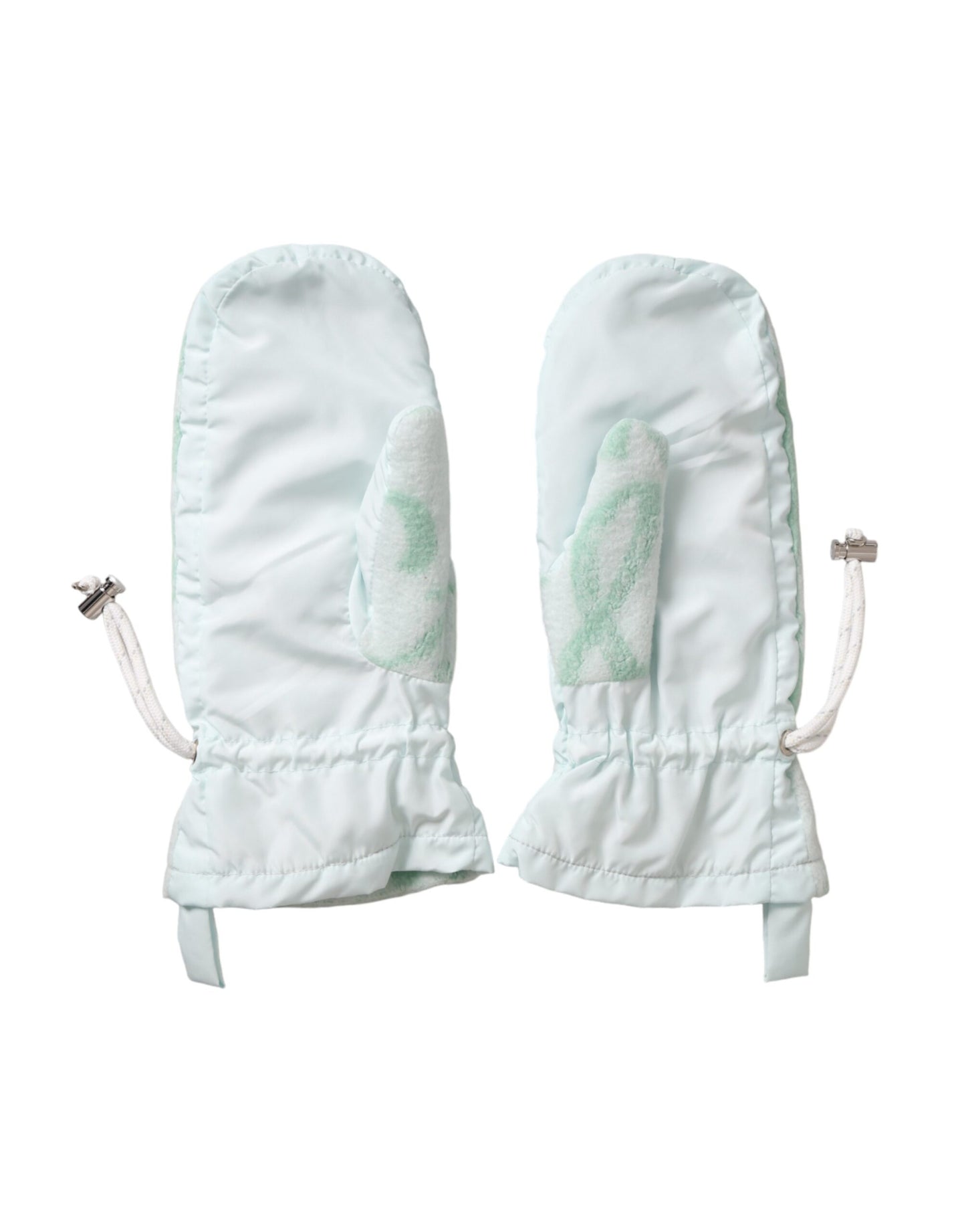 Gants mitaines en nylon polaire blanc Dolce & Gabbana