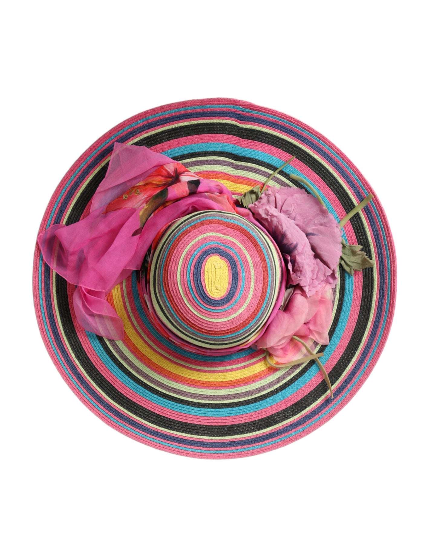 Chapeau souple à large bord fantaisie multicolore Dolce & Gabbana