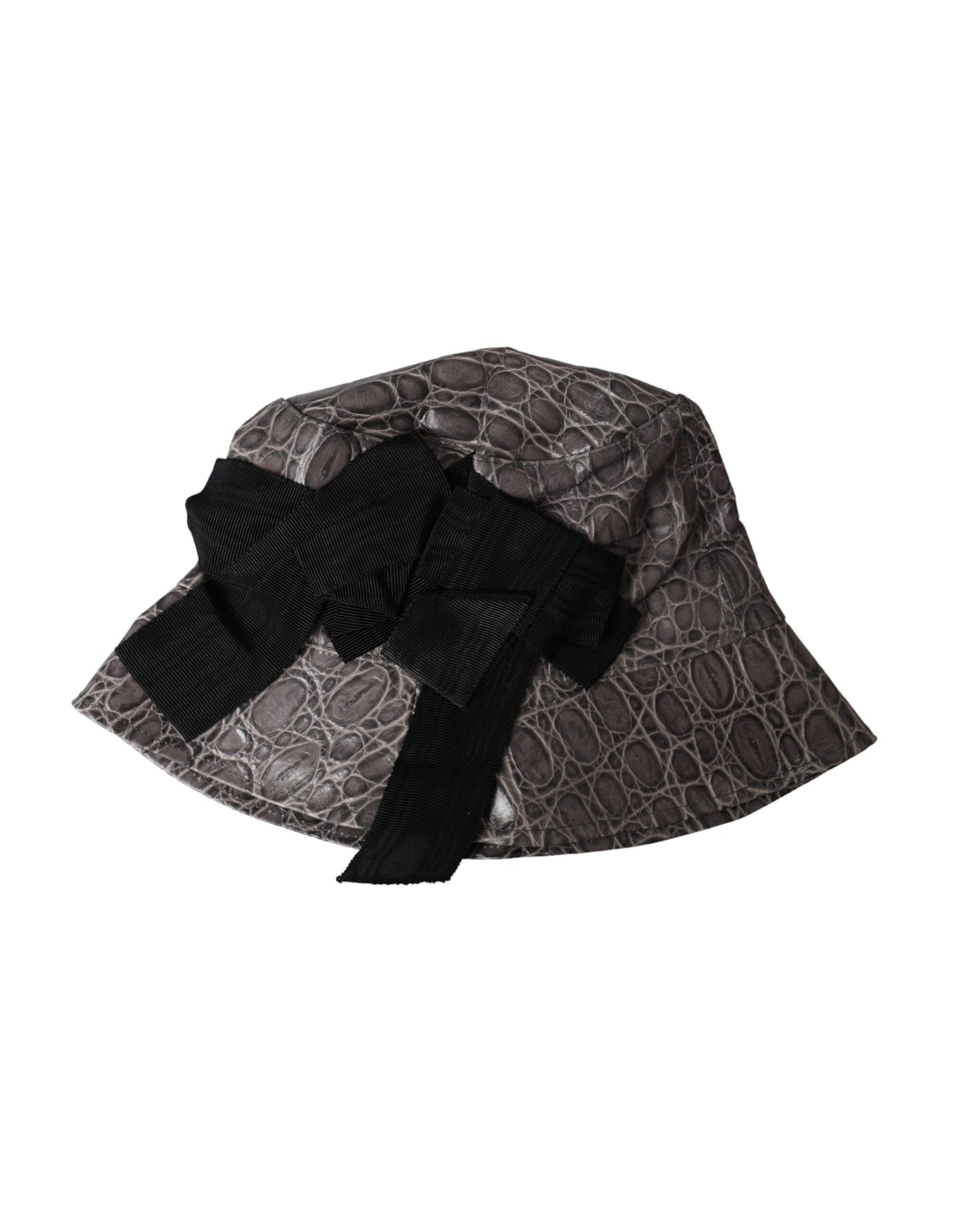 Bob en cuir à motifs noir et gris Dolce & Gabbana