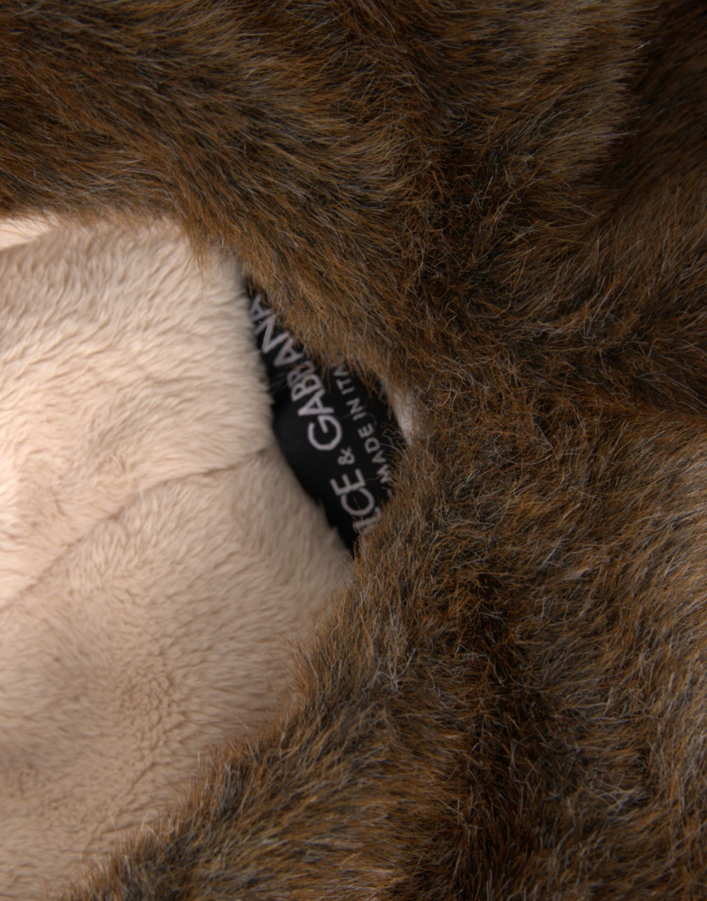 Chapeau en fausse fourrure de cerf marron Dolce & Gabbana