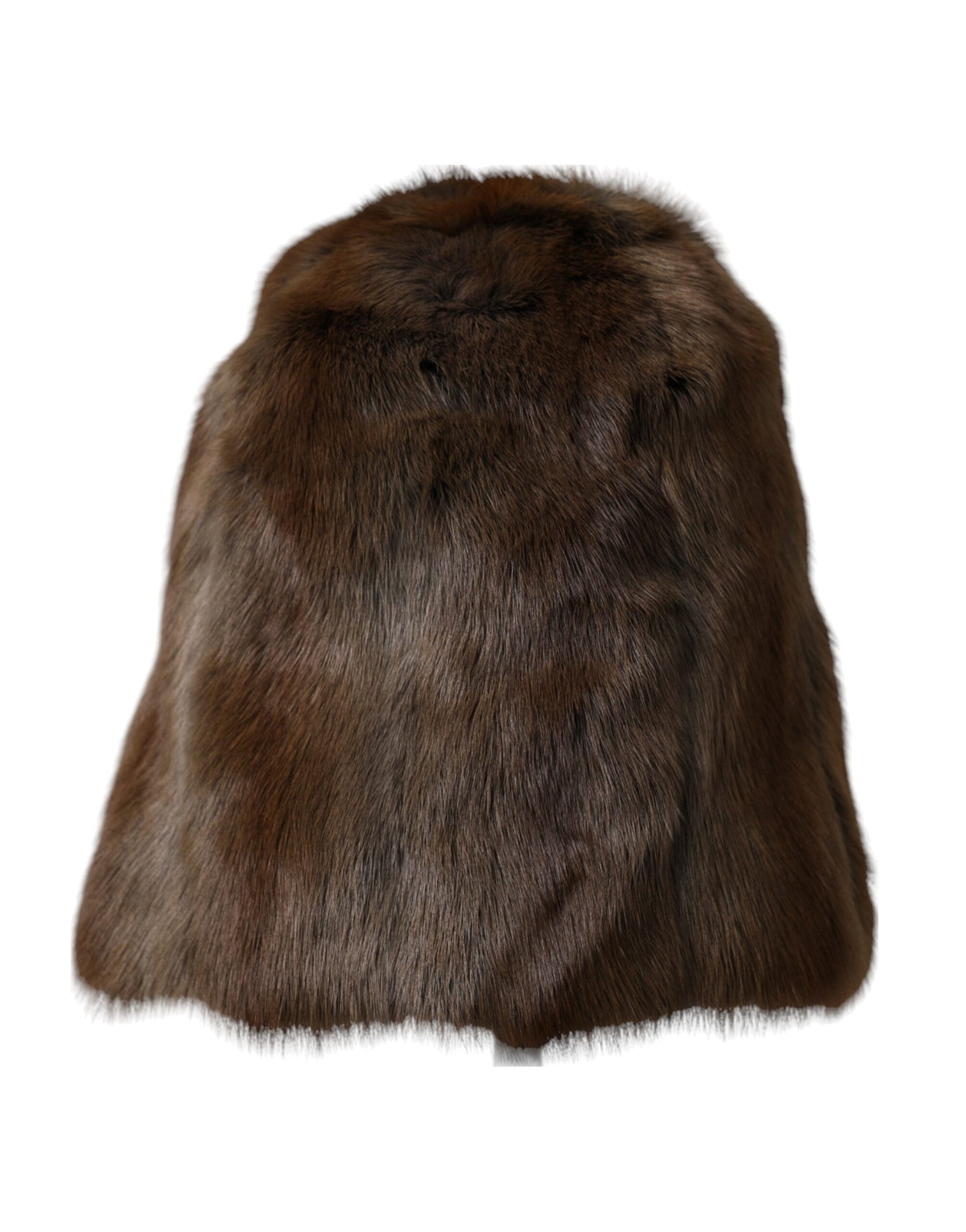 Bonnet en cachemire pour femme Dolce & Gabbana en fourrure de belette marron