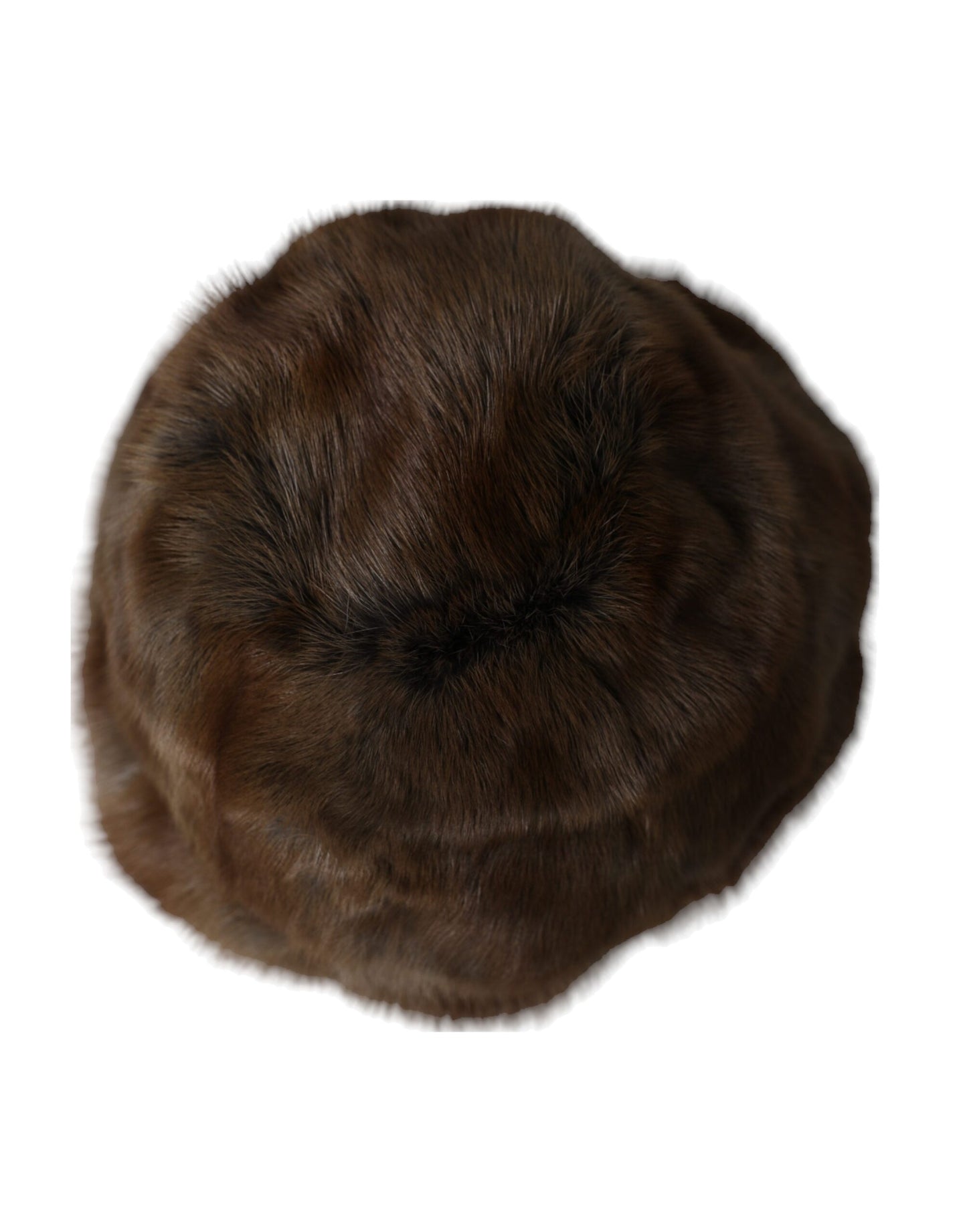 Bonnet en cachemire pour femme Dolce & Gabbana en fourrure de belette marron