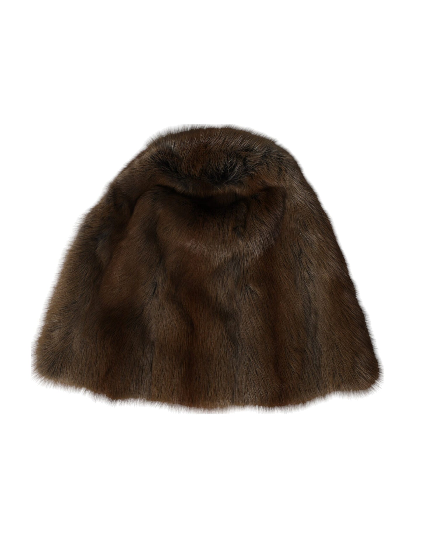 Bonnet en cachemire pour femme Dolce & Gabbana en fourrure de belette marron