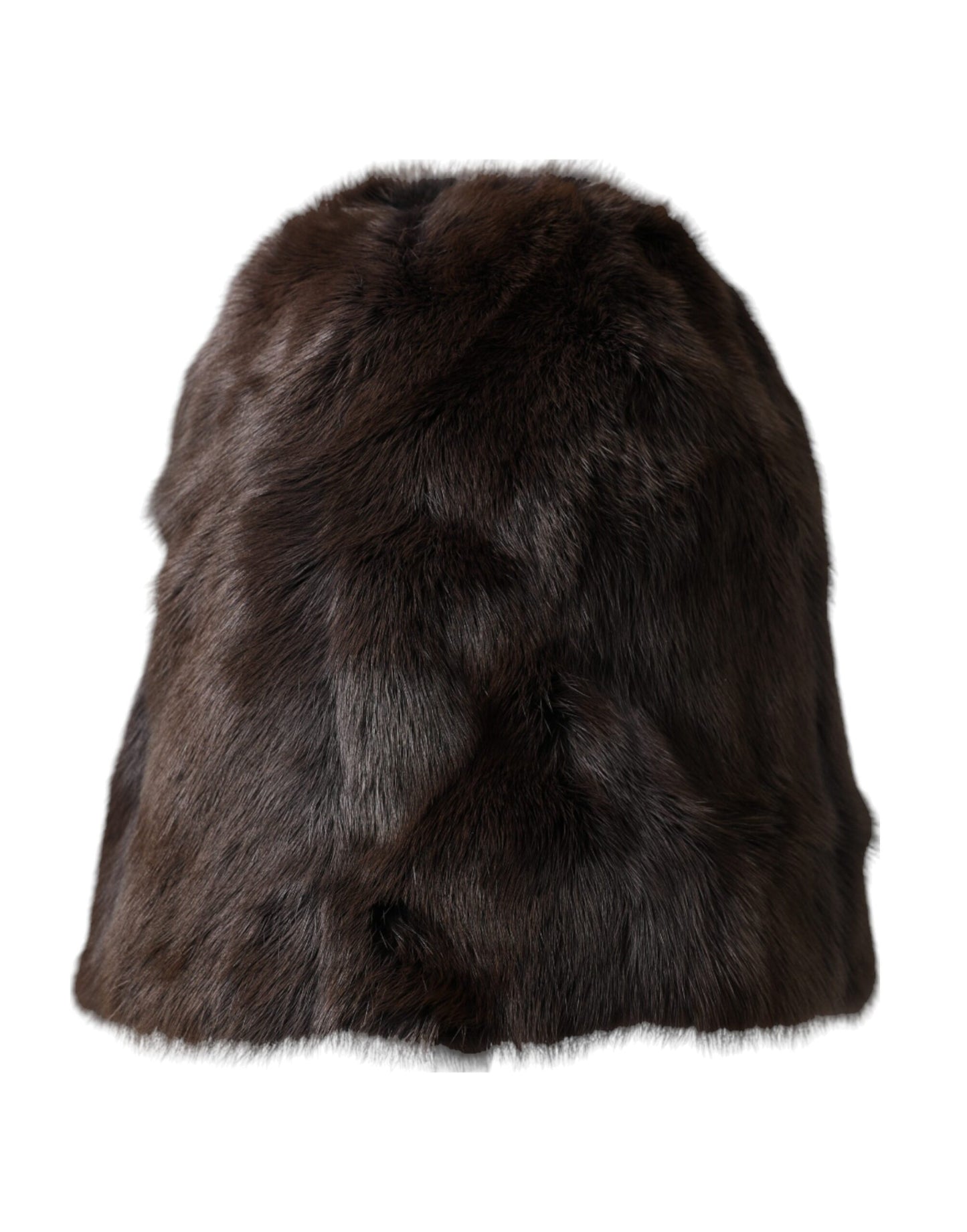 Bonnet en cachemire pour femme Dolce & Gabbana en fourrure de belette marron